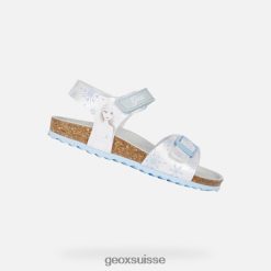 Geox Adriel Girl blanc / ciel R28ZDT1236 Geox Bottes Femme