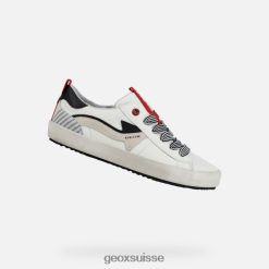 Geox Alonisso Boy blanc / rouge R28ZDT1392 Geox Bottes Femme