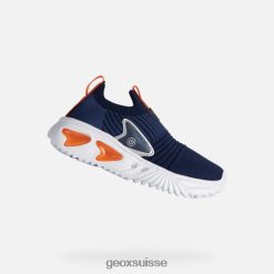 Geox Assister Boy Marine / Orange R28ZDT1982 Chaussures Geox Suisse