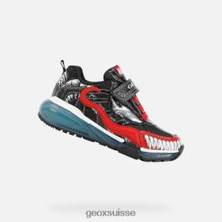 Geox Bayonyc Junior noir / rouge R28ZDT1023 Geox Bottes Femme