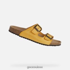 Geox Brionia femme jaune foncé R28ZDT563 Chaussures Geox Suisse