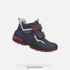 Geox Buller Abx Boy marine / rouge foncé R28ZDT1406 Chaussures Geox Suisse