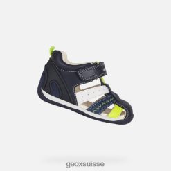 Geox Chaque petit garçon marine / jaune fluo R28ZDT1610 Chaussures Geox Suisse