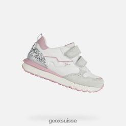 Geox Fastics Girl Off blanc / rose R28ZDT1908 Geox Bottes Femme
