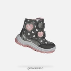Geox Flanfil Abx Toddler Gris foncé / rose R28ZDT1490 Chaussures Geox Suisse