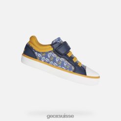 Geox Gisli Boy Avio / jaune foncé R28ZDT1391 Chaussures Geox Suisse
