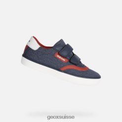 Geox Gisli Boy marine / rouge R28ZDT1421 Chaussures Geox Suisse