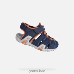 Geox Kraze Toddler Marine / Orange R28ZDT1448 Chaussures Geox Suisse