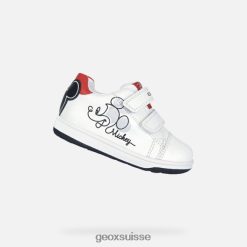 Geox Nouveau film bébé blanc / noir R28ZDT1553 Chaussures Geox Suisse