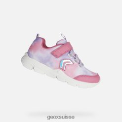 Geox Nouvelle fille de couple Fuchsia / lilas R28ZDT1002 Geox Bottes Femme