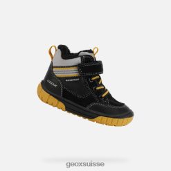 Geox Omar bébé noir / jaune R28ZDT2031 Geox Bottes Femme