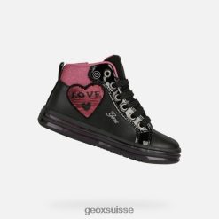Geox Pawnee Girl noir / fuchsia R28ZDT1239 Geox Bottes Femme