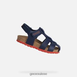 Geox Sandal Chalki Toddler marine / rouge R28ZDT1532 Chaussures Geox Suisse