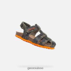 Geox Sandal Chalki Toddler militaire / orange R28ZDT1498 Geox Suisse