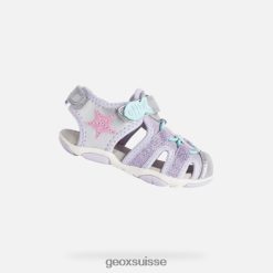 Geox Sandale Agasim Toddler Argent / lilas R28ZDT1595 Chaussures Geox Suisse
