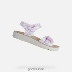 Geox Sandale Costarei Girl blanc / rose R28ZDT1940 Chaussures Geox Suisse