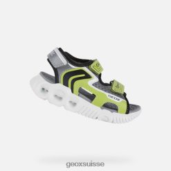 Geox Sandale Wroom Boy chaux / noir R28ZDT1321 Geox Suisse