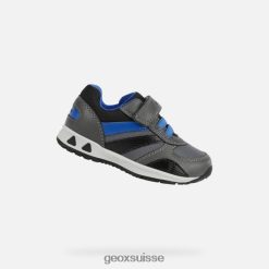 Geox Toddler Pavlis Gris foncé / royal R28ZDT1628 Chaussures Geox Suisse