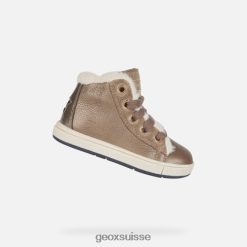 Geox Toddler Trottola Gris fumé / Off Blanc R28ZDT2030 Chaussures Geox Suisse