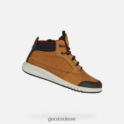 Geox aéranter abx boy brun clair / rouge foncé R28ZDT1333 Geox Suisse