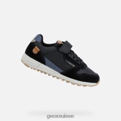 Geox alben junior noir / marine R28ZDT1245 Geox Bottes Femme