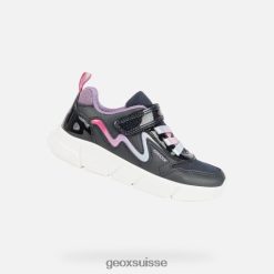 Geox aril fille marine / orchidée R28ZDT1119 Geox Bottes Femme