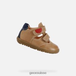 Geox bébé macchia caramel / marine R28ZDT1590 Geox Bottes Femme