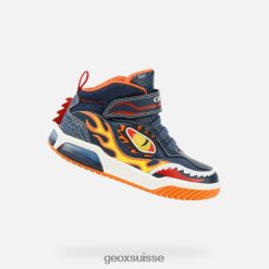 Geox boy Marine / Orange R28ZDT1416 Geox Bottes Femme