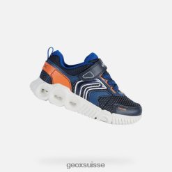 Geox brouillage Marine / Orange R28ZDT1359 Geox Bottes Femme