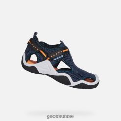 Geox chariot Marine / Fluo Orange R28ZDT1349 Chaussures Geox Suisse