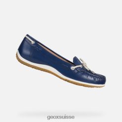 Geox femme Vega Moc bleu / peau R28ZDT65 Chaussures Geox Suisse