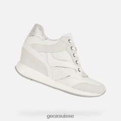 Geox femme nydame Blanc / Off Blanc R28ZDT1731 Geox Bottes Femme