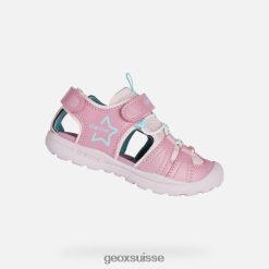Geox fille de vaniett rose / aqua R28ZDT1070 Chaussures Geox Suisse