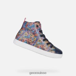 Geox fille kathe Marine / Fuchsia R28ZDT1146 Geox Bottes Femme