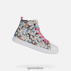 Geox fille kathe blanc / noir R28ZDT1145 Chaussures Geox Suisse