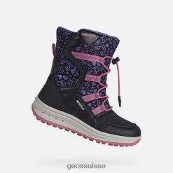 Geox fille roby noir / fuchsia R28ZDT1254 Geox Bottes Femme