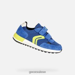 Geox garçon alben royal / citron vert R28ZDT1292 Chaussures Geox Suisse