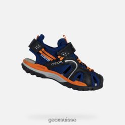 Geox garçon boréal Marine / Orange R28ZDT1280 Chaussures Geox Suisse
