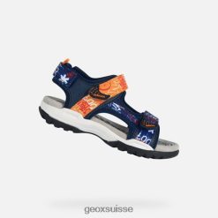 Geox garçon boréal Marine / Orange R28ZDT1958 Chaussures Geox Suisse
