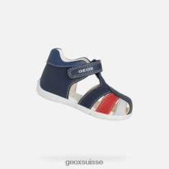 Geox petit garçon elthan marine noire / rouge R28ZDT1484 Chaussures Geox Suisse