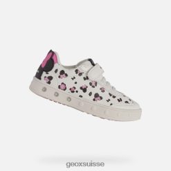 Geox skylin fille blanc / noir R28ZDT1209 Geox Bottes Femme