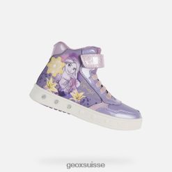 Geox skylin fille lilas / jaune R28ZDT1173 Geox Bottes Femme