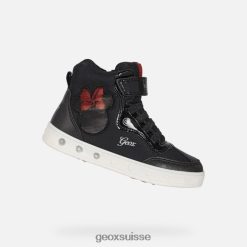 Geox skylin fille noir / rouge R28ZDT1218 Geox Bottes Femme