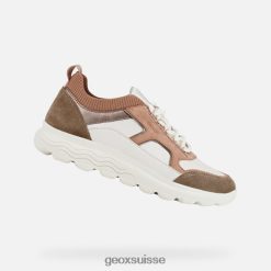 Geox sphérique Off Blanc / Rose noire R28ZDT459 Geox Bottes Femme