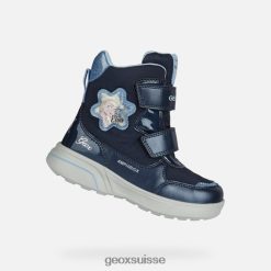 Geox sveggen abx fille marine / ciel R28ZDT1166 Chaussures Geox Suisse