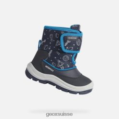 Geox tout-petit du flanfil Marine / Royal R28ZDT1655 Chaussures Geox Suisse