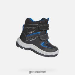 Geox tout-petit du flanfil noir / royal R28ZDT1634 Chaussures Geox Suisse