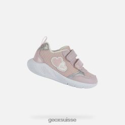 Geox tout-petit sprintye rose / argent R28ZDT1034 Chaussures Geox Suisse